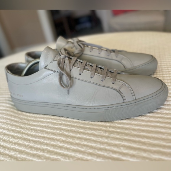 COMMON PROJECTS Achilles EU 43 US 10 Grey Leather Sneakers Original $500 - Picture 1 of 8
